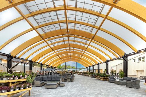 Hybrid canopy - Simpsons Garden Centre feature