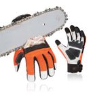 Goat Leather Chainsaw Left Hand Protection Gloves