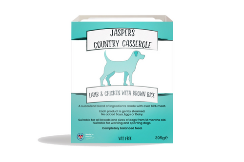 JASPERS COUNTRY CASSEROLE LAMB & CHICKEN WITH BROWN RICE 395g