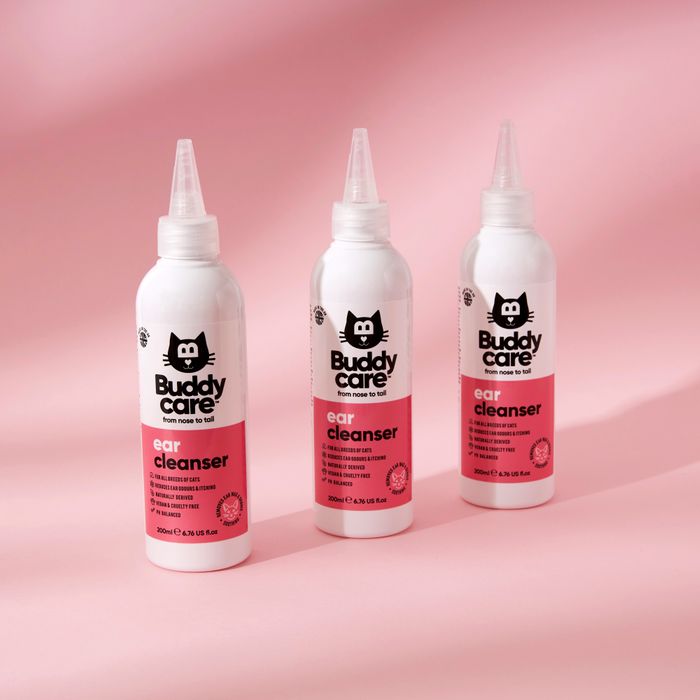 Buddycare Cat Care: Ear Cleanser, Tear Stain Remover & Hydrating Detangling Spray