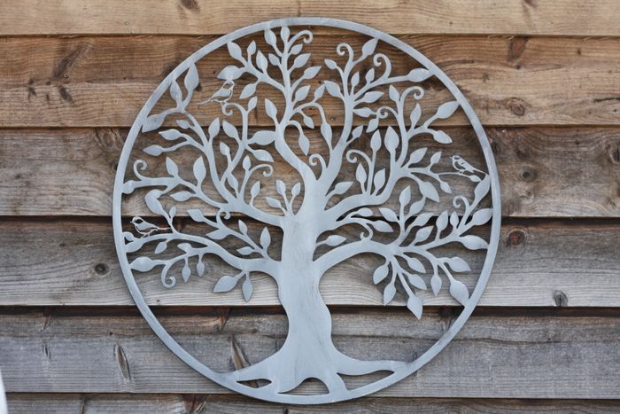 Grey Tree of Life wall art 80cm