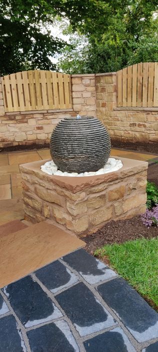 Rustic Black Limestone Sphere