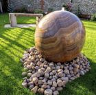 Rainbow Sandstone Sphere Water Feature