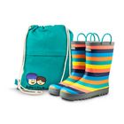 Polly & Andy sustainable rainbow wellies