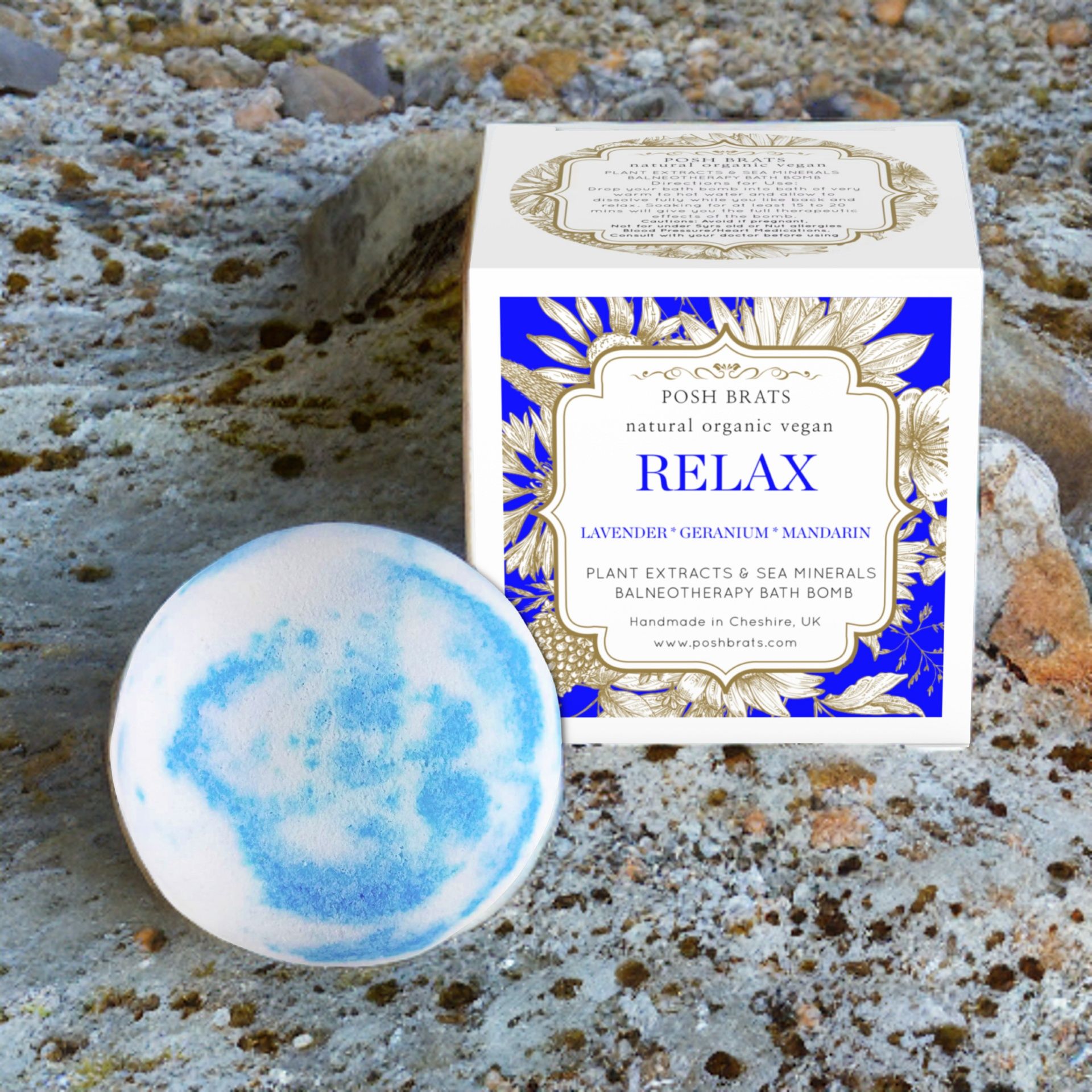 Relax Aromatherapy Bath Bomb Sea Minerals