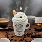 White Coffee Cup Candle