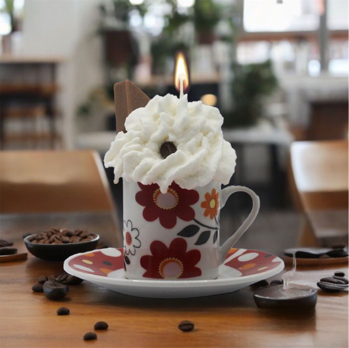 Espresso Cup & Saucer Candle