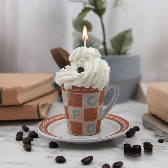 Cappuccino Cup & Saucer Candle