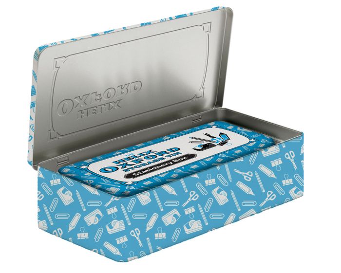 OXFORD STATIONERY BOX TIN