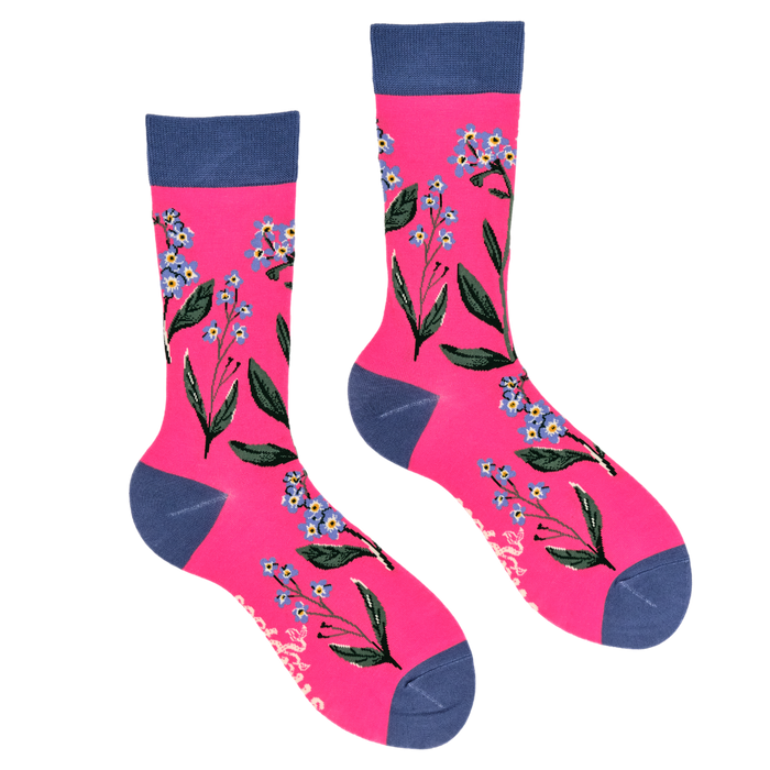 Forget Me Nots Bamboo Floral Socks