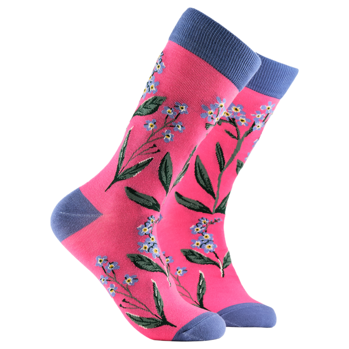 Forget Me Nots Bamboo Floral Socks