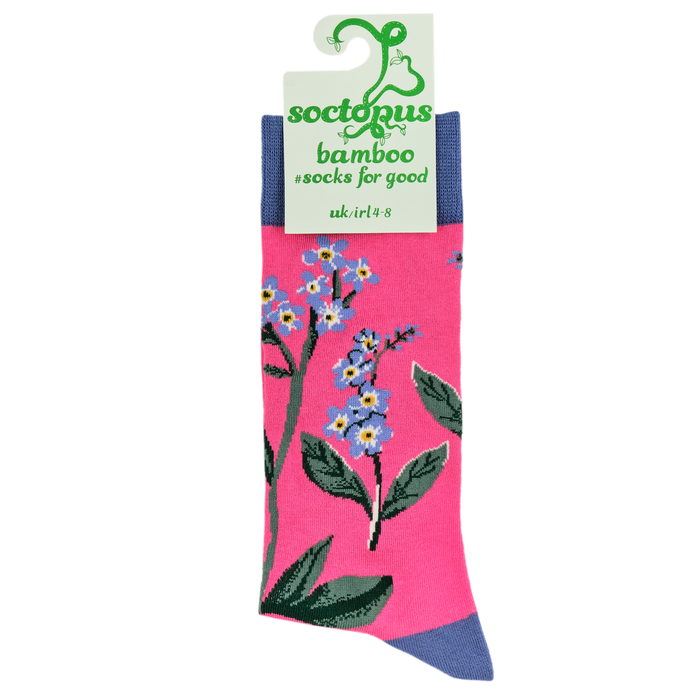 Forget Me Nots Bamboo Floral Socks