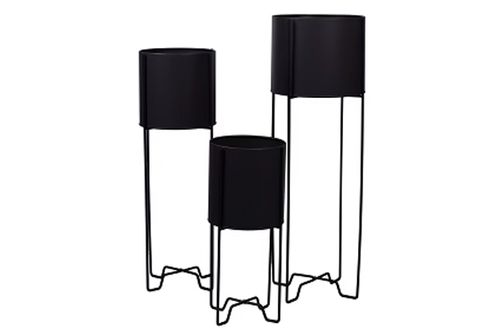 Muddy Hands  Black Metal Plant Pot Stand