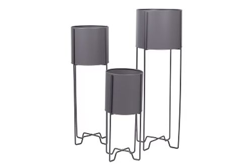 Muddy Hands  Grey Metal Plant Pot Stand