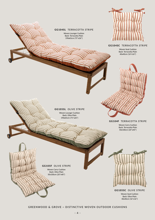 Outdoor Tuscan Stripe Tapestry Cushions