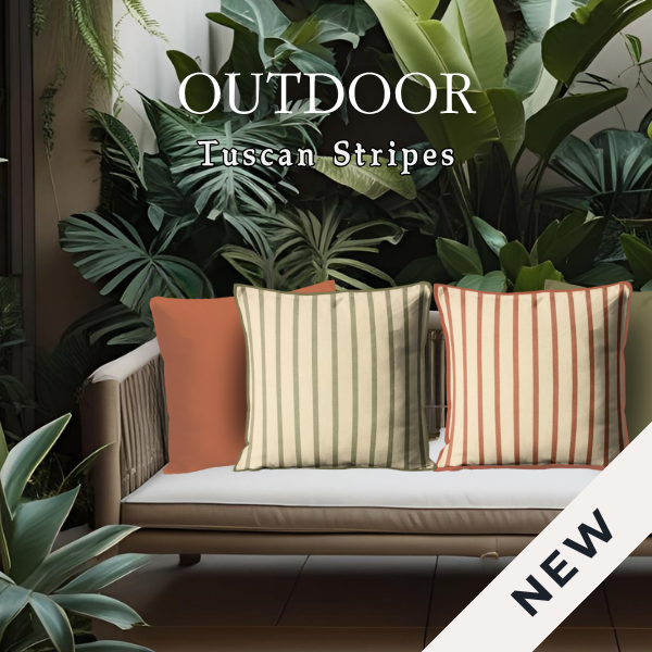 Outdoor Tuscan Stripe Tapestry Cushions