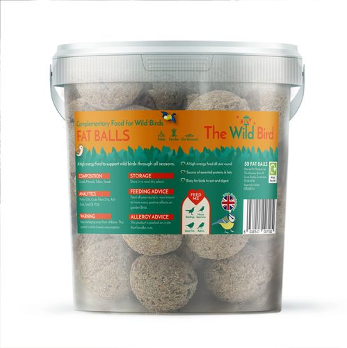 The Wild Bird Standard Suet Fat Balls (50 Tub)