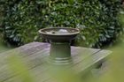 Small Ceramic Birdbath on Pedestal