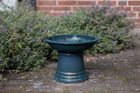Small Ceramic Birdbath on Pedestal