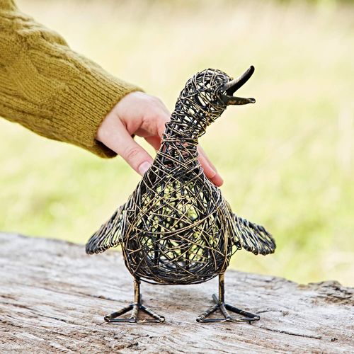 Kriti the Small Flapping Duck Wire Garden Ornament