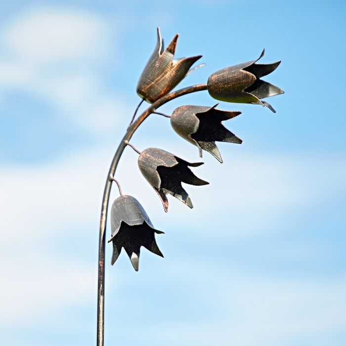 Recycled Metal Bluebell Garden Stake