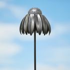 Recycled Metal Echinacea Flower Garden Stake Decoration