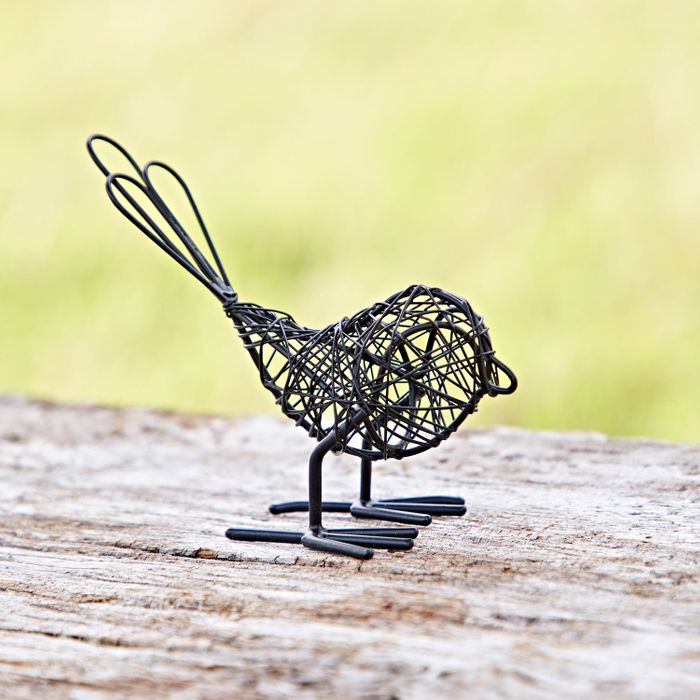Set of Three Mini Wire Bird Ornaments