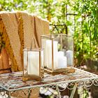 Antique Brass Candle Lantern