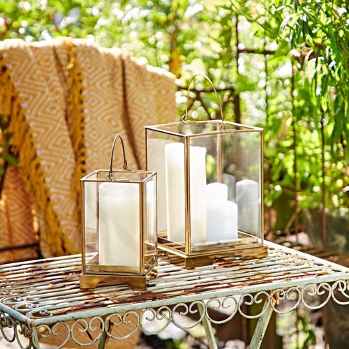 Antique Brass Candle Lantern