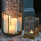 Antique Brass Candle Lantern