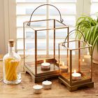 Antique Brass Candle Lantern