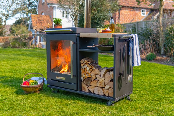 BBQube Log Store: Grill and Heater BBQube
