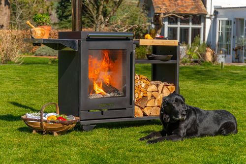 BBQube Log Store: Grill and Heater BBQube