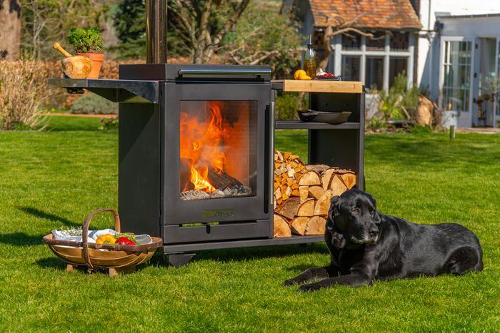 BBQube Log Store: Grill and Heater BBQube