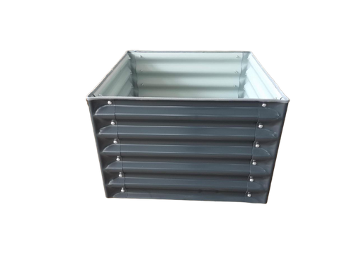 Square galvanised steel raised garden bed