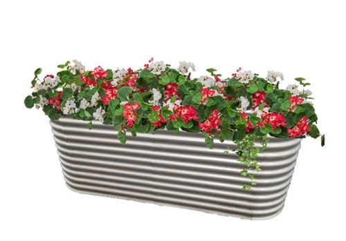 High Oval galvalised steel raised garden beds