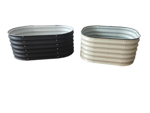Short Oval raised garden beds