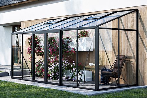 Aluminium Lean-To greenhouse