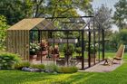 Aluminium greenhouse Classic Premium with Accoya design elements