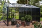 Aluminium greenhouse with storage