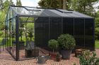 Aluminium greenhouse with storage