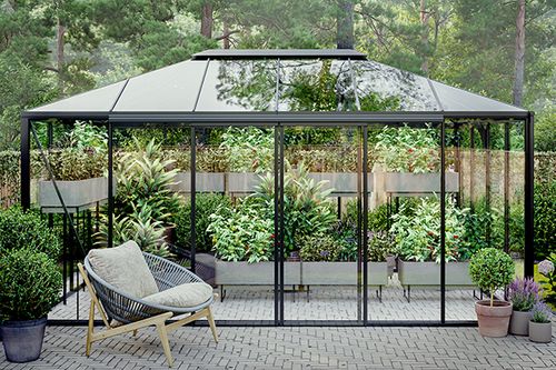 Pyramid aluminium greenhouse