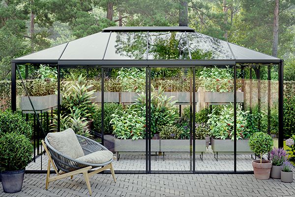 Pyramid aluminium greenhouse