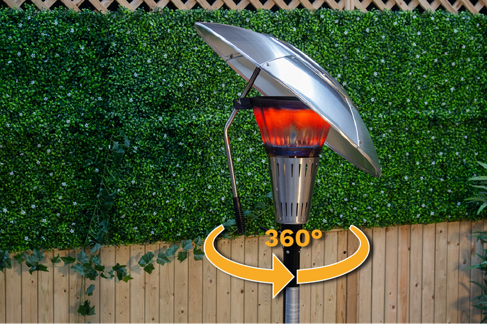 13kW Heat Focus 360 Patio Heater Charcoal