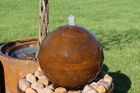CORTEN STEEL SPHERE AND CORTEN STEEL SURROUND