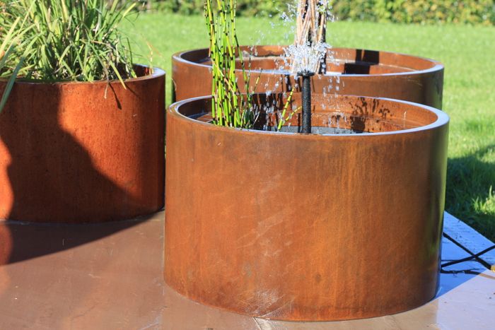 CORTEN STEEL PATIO POND