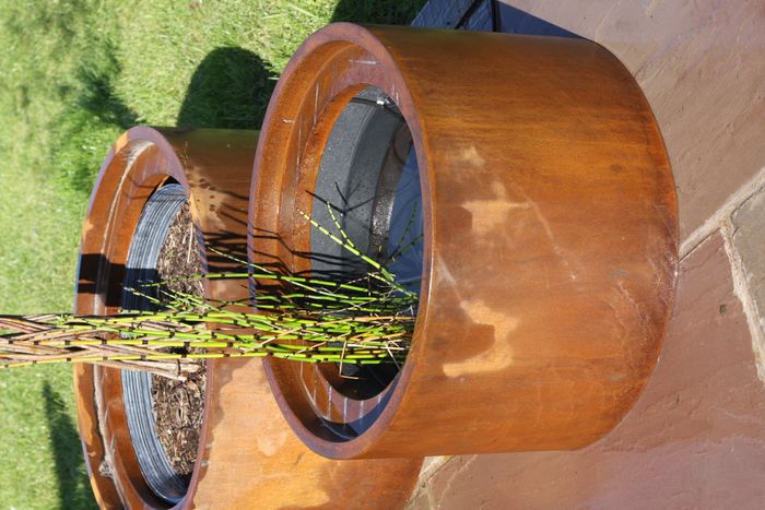 CORTEN STEEL PATIO POND