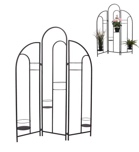 Metal flower pot holder screen
