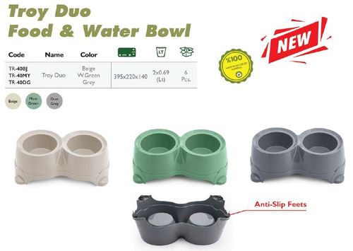 Troy Duo Food and Water Bowl