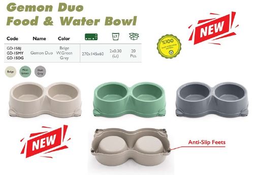 Gemon Duo Food and Water Bowl